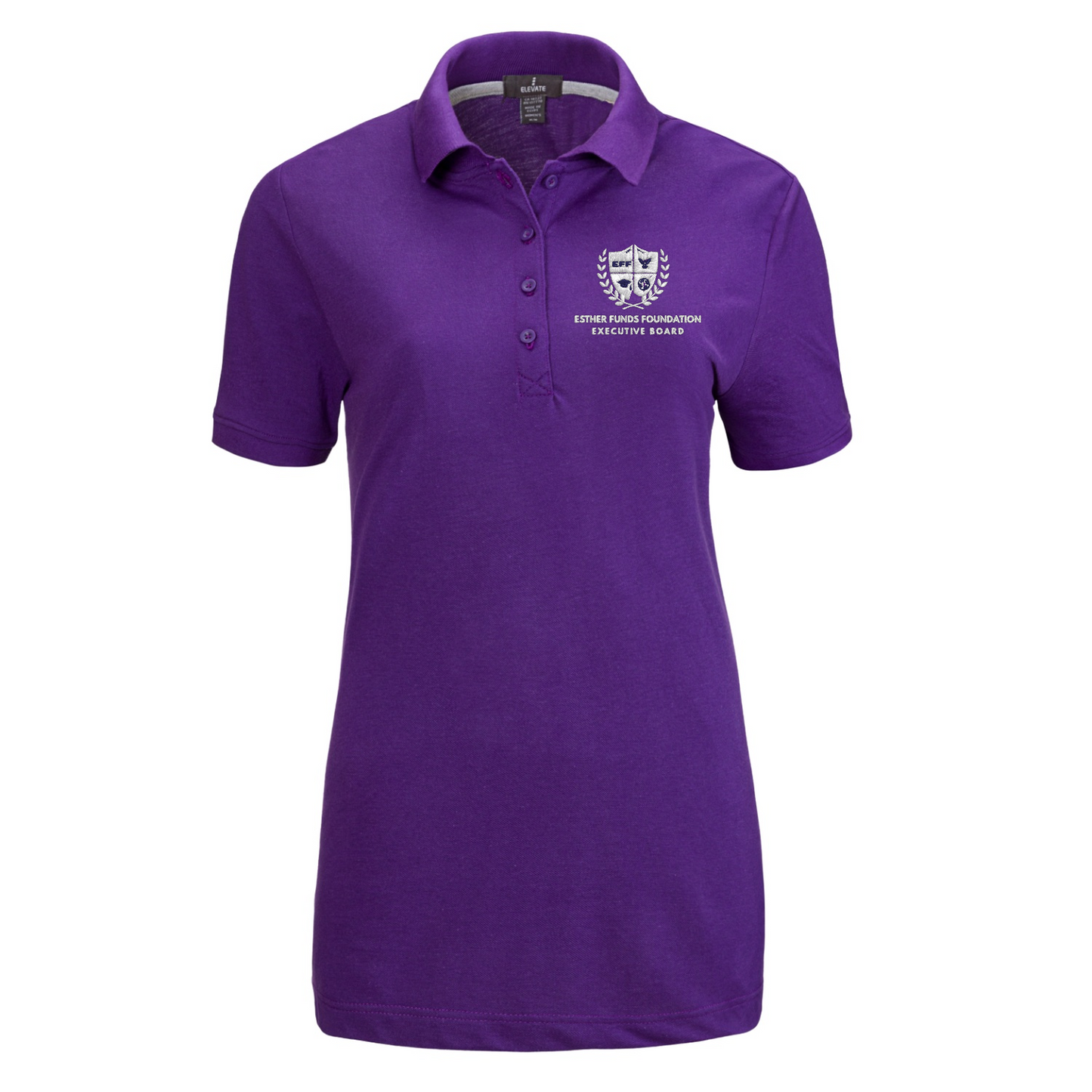 Exclusive Esther Funds Foundation Executive Board Polo – Women’s Purple (VistaPrint Edition)